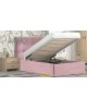 No64-mp-yf-pink-90 N64 Κρεβάτι Μονό (για στρώμα 90x190) Ύφασμα  Ροζ 
