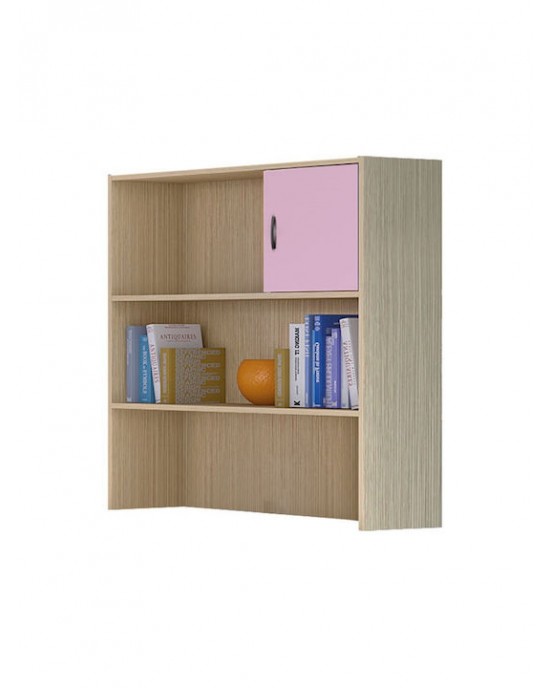 n3-desk-shelves-latte--pink Desk Shelves 100x30x105cm Melamine LATTE-LIGHT PURPLE/PINK