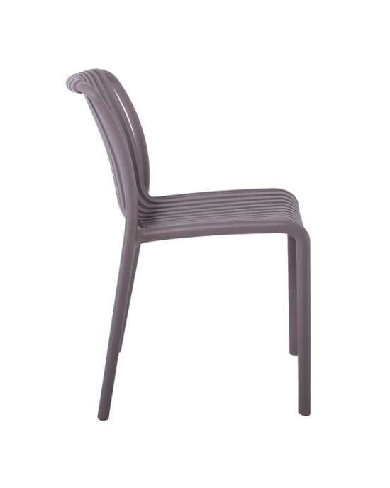 Ε3801,3 MODA Καρέκλα Στοιβαζόμενη PP - UV Mocha - 48x57x80cm