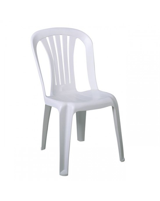 Ε369 IRIDE Καρέκλα Στοιβαζόμενη, ΡΡ Άσπρο 48x55x84cm