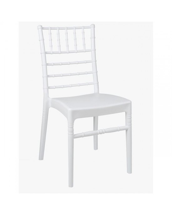 Ε3850 ILONA PP Chair White 43x51x90cm