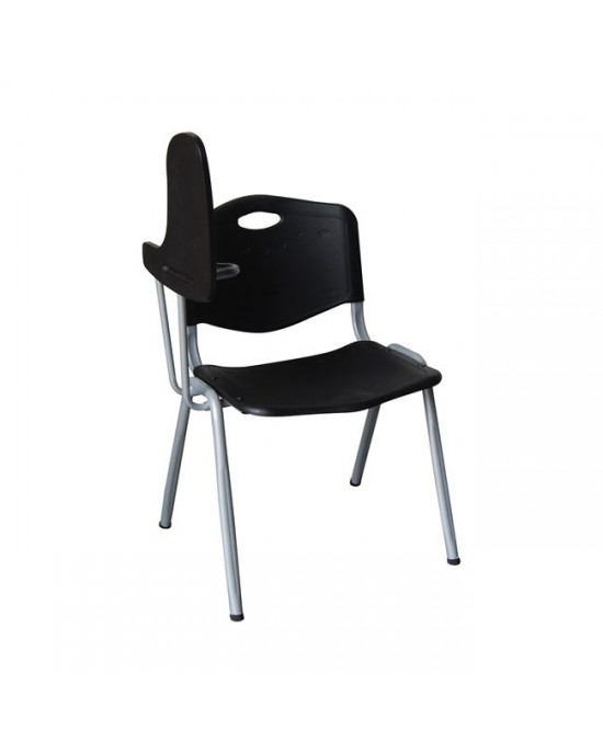 ΕΟ549,1S STUDY Καρέκλα - Θρανίο Μέταλλο Βαφή Silver, PP Μαύρο  64x62x77cm