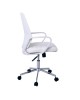 ΕΟ534,10 BF3100 Office Armchair Chromed Base/Pu White/White arms