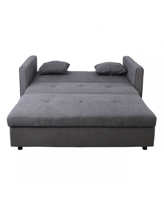 Ε9400,1 ELINA Sofa -Living Room Bed, Gray Fabric 153x95x82cm Bed:198x132x35cm