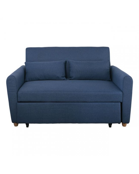 Ε992,1 MOTTO Καναπές - Κρεβάτι Σαλονιού - Καθιστικού, Ύφασμα Μπλε 140x86x86 / Κρεβ.118x189x45cm