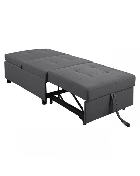 Ε9921,01 IMOLA Chair-Bed / Fabric Dark Grey