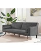 Ε9443,1 CLICK Sofa - Living Room - Living Room Bed, Gray Suede Fabric 192x84x76cm Bed:192x98x37cm