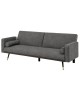 Ε9443,1 CLICK Sofa - Living Room - Living Room Bed, Gray Suede Fabric 192x84x76cm Bed:192x98x37cm