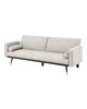 Ε9443,2 CLICK Sofa - Bed for Living Room - Living Room, Ecru Suede Fabric 192x84x76cm Bed:192x98x37cm