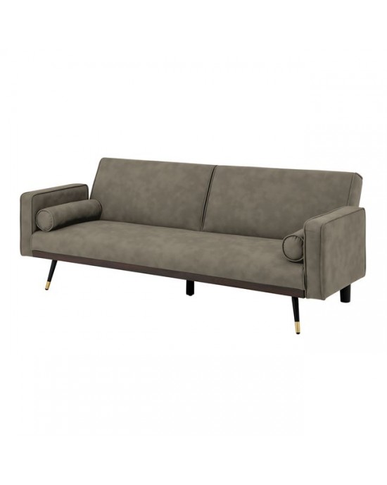 Ε9443,3 CLICK Sofa - Living Room Bed - Sitting Room, Suede Cappuccino Fabric  192x84x76cm Bed:192x98x37cm