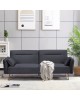 Ε9445,3 FLICK Sofa - Bed for Living Room - Sitting Room, 3-Seater Velure Fabric Gray Sofa:211x87x81-Bed:211x111x40cm.