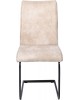 ΕΜ794,3 TORY Chair Black Metal/Suede Beige Fabric 2 pack / 4 pcs