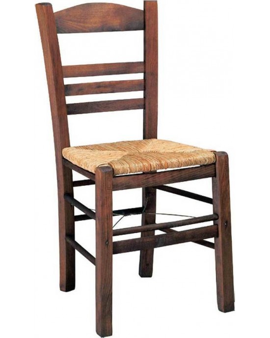Ρ969,Ε2 SIFNOS Chair Impregnation Walnut 1 pack / 2 pcs-41x45x88cm