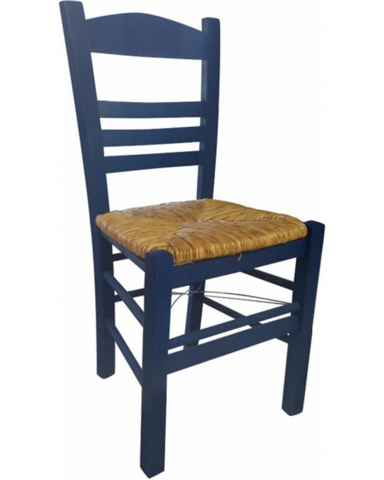 Ρ969,Ε3 ΣΙΦΝΟΣ Καρέκλα Εμποτισμός Ανιλίνη Μπλε -41x45x88cm
