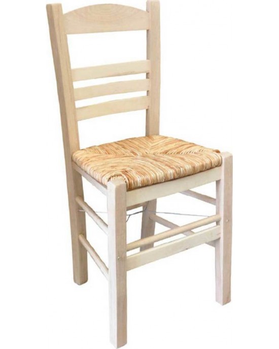 Ρ969,0 SIFNOS Chair Unpainted with Rush Seat 1 pack / 2 pcs-41x45x88cm
