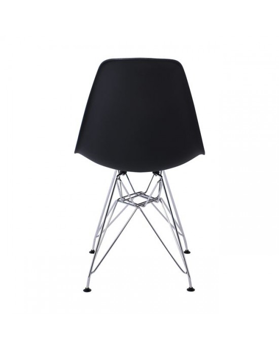 ΕΜ124,22P ART Chair PP Black 1 pack / 4 pcs