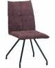 ΕΜ770,1 EXPO Καρέκλα Μεταλλική Μαύρη/Ύφασμα Σκ.Καφέ-47x64x88cm