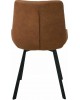 ΕΜ790,2 MATT Καρέκλα Tραπεζαρίας Μέταλλο Βαφή Μαύρο, Ύφασμα Suede Καφέ 2 pack / 4 pcs-55x61x88cm