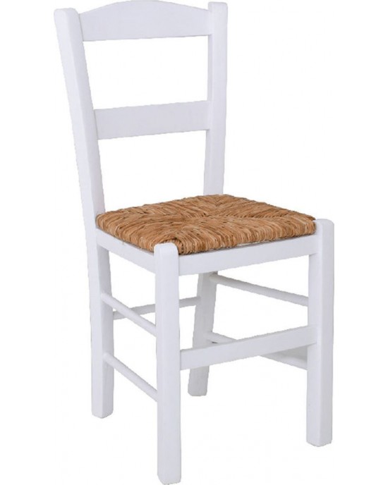 Ρ950,Ε8 ΣΥΡΟΣ Καρέκλα Εμποτισμού Λάκα Άσπρο-41x45x88cm