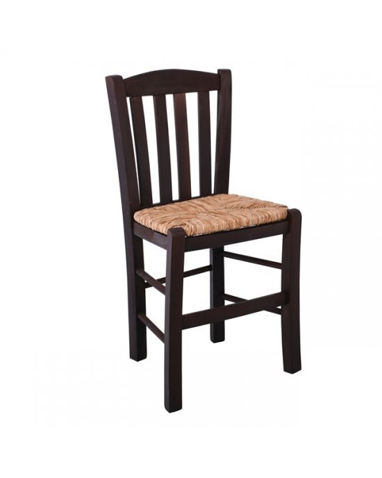 Ρ966,Ε2 CASA Chair Impregnation Walnut - 33x37x65cm
