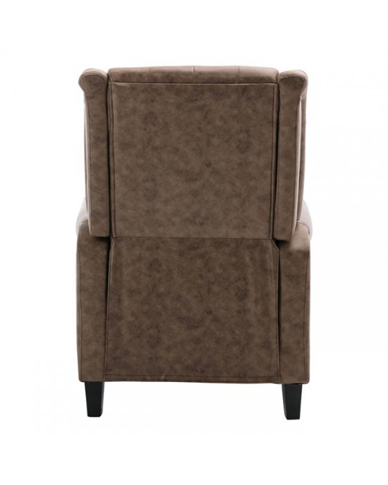 Ε7119,1 CHESTER Relax Berzer Armchair for Living Room, Living Room Antique Brown Shade 78x85x104cm