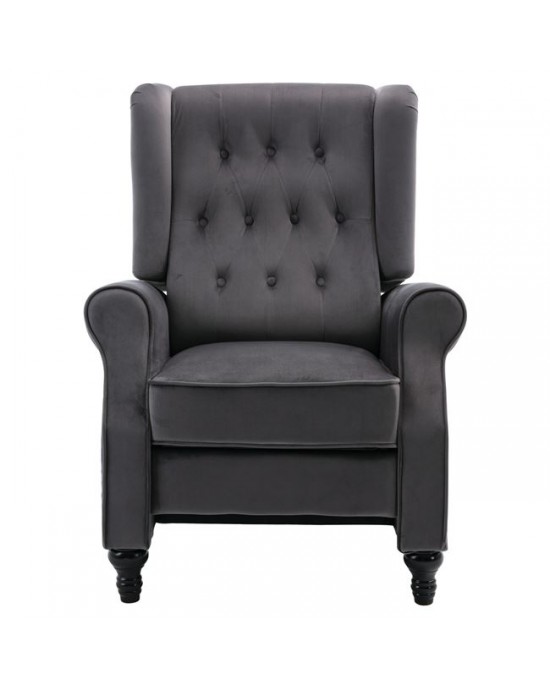 Ε7119,2 CHESTER Relax Armchair Berzera Living Room, Seating Fabric Velure Grey 78x85x104cm