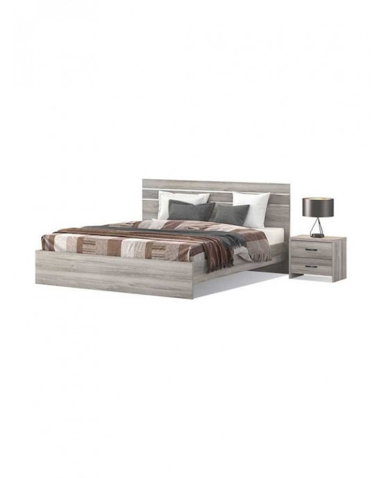 N1-160-ash Bed No1 ASH for mattress 160x200cm Melamine