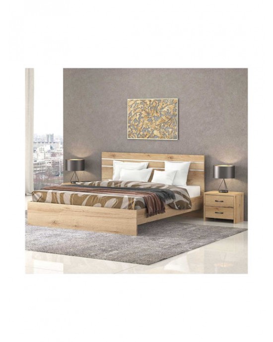 N1-150-Honey Bed No1 Honey  for mattress 150x200cm Melamine