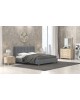 set-N62-yf-grey-160 Bedroom Set No62 (for mattress 160x200) Dark Gray Fabric/ Latte Melamine