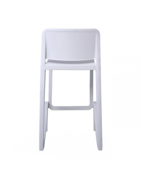 Ε390,1 GIANO PP-UV Bar Stool Stackable White (seat height 75cm) 1 pack / 4 pcs
