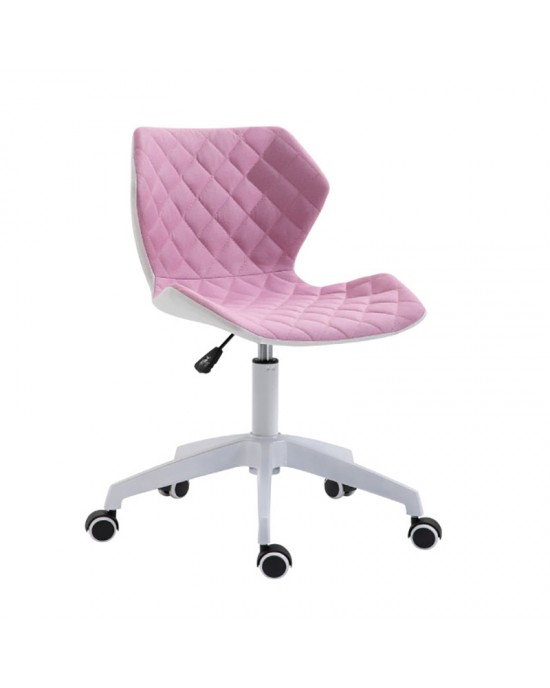 01.0239 A1700-W WHITE / PINK FABRIC OFFICE CHAIR