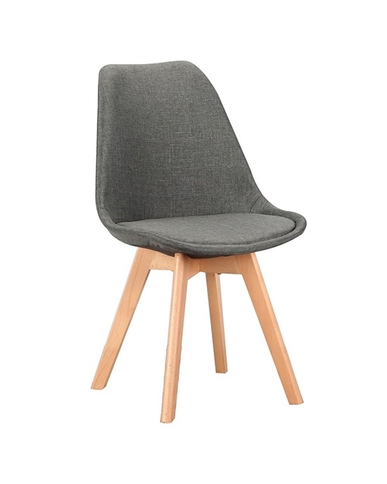11.1592.S Billy (Σ4) Dining Chair Wooden Polypropylene Gray Fabric 48Χ55Χ82cm.