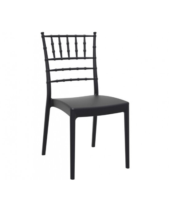 20.0019 Josephine Polypropylene chair Black 45X55X92cm.