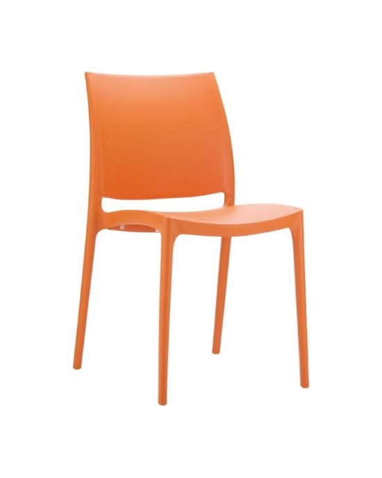 20.0143 Maya Polypropylene Chair Orange 44Χ50Χ81cm.