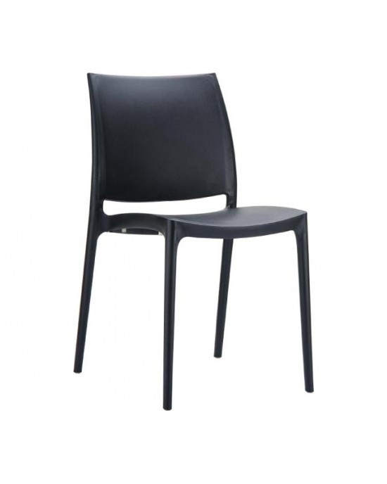 20.0144 Maya Polypropylene Chair Black 44Χ50Χ81cm.