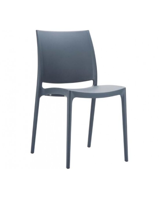 20.0146 Maya Polypropylene Chair Dark Gray 44Χ50Χ81cm.