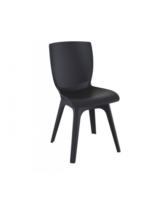 20.0188 Mio Polypropylene Chair Black 44Χ56Χ84cm.