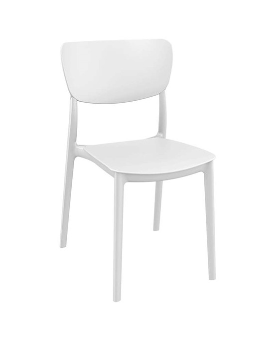 20.0420 Monna Polypropylene Chair White 45Χ53Χ82cm.