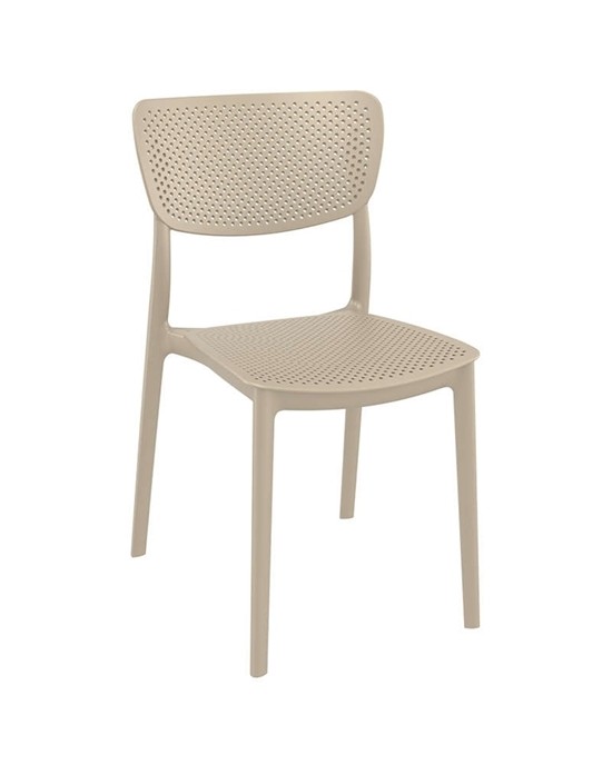 20.0429 Lucy Polypropylene Chair TAUPE 45Χ53Χ82cm.