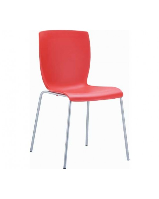 20.2670 Mio Polypropylene chair Metal Red 47Χ50Χ80cm.