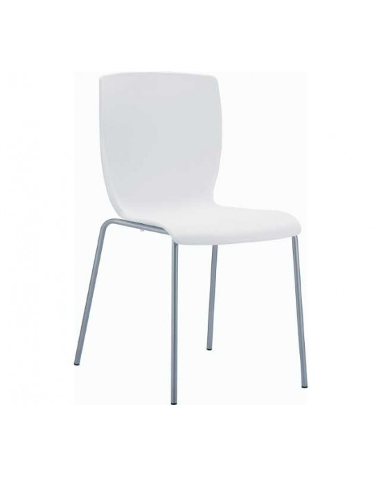 20.2672 Mio Polypropylene chair Metal White 47Χ50Χ80cm.