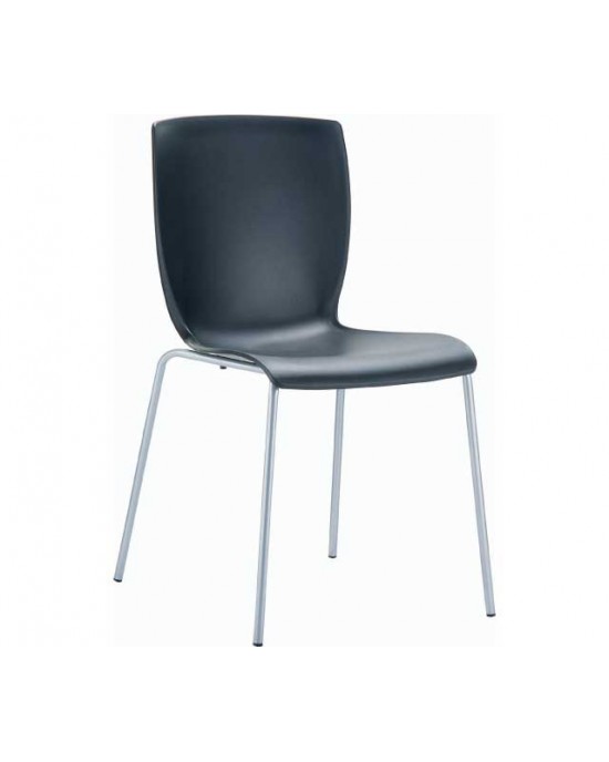 20.2674 Mio Polypropylene chair Metal Black 47Χ50Χ80cm.