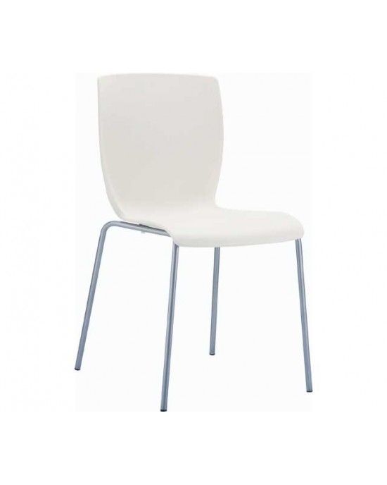 20.2678 Mio Polypropylene chair Metal Beige 47Χ50Χ80cm.