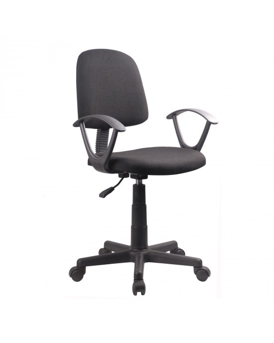 ΕΟ224,7 BF430 Office Armchair, Black Fabric