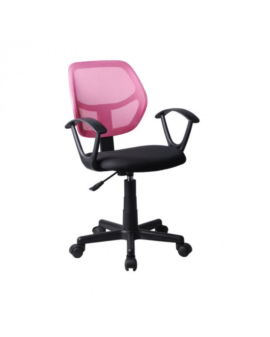 ΕΟ526,5 BF2740 Office Armchair, Pink/Black Mesh