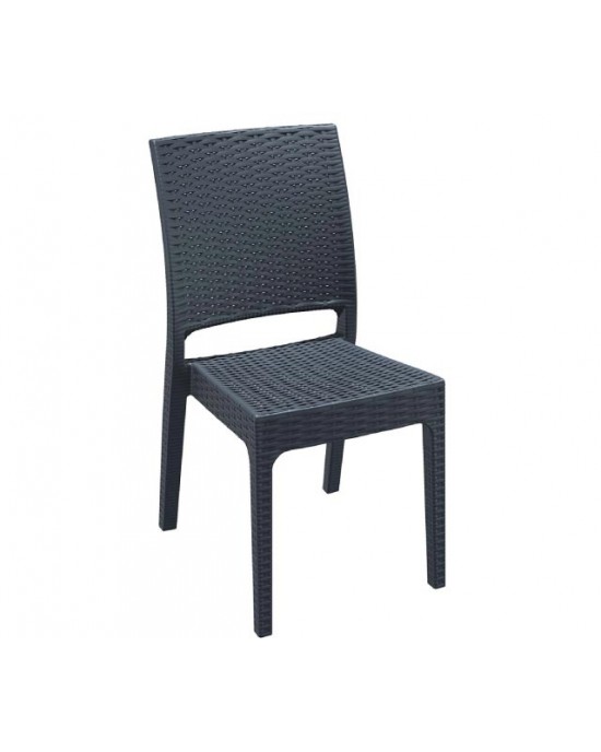 53.0056 Florida Καρέκλα Πολυπροπυλενίου Σκούρο Γκρι 45X52X87εκ.