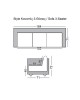 Ε948,34 STYLE Καναπές Σαλονιού Καθιστικού, 3Θέσιος, Pu Sand Grey K/D 164x71x72cm 