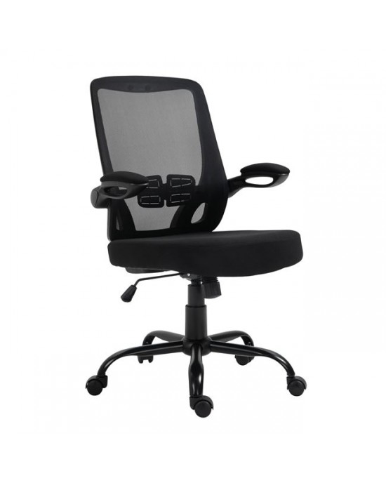 ΕΟ604,1W BF2930W Office Armchair Black Mesh/Fabric