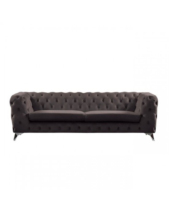 Ε9638,33 BARLOW 3-Seater Sofa Fabric Dark Brown Velure