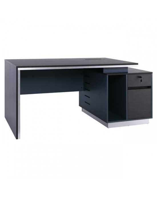 ΕΟ823 ADVANCE Desk 180x80 Dark Walnut/Grey